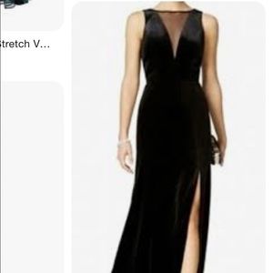 Black velvet gown